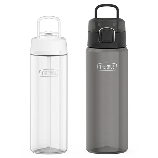 26oz Straw Lid & 32oz Spout Lid Tritan™ Water Bottle Bundle - Clear & Smoke