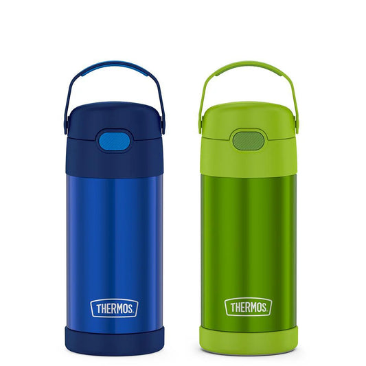 12oz FUNtainer® Water Bottles Navy & Lime Bundle