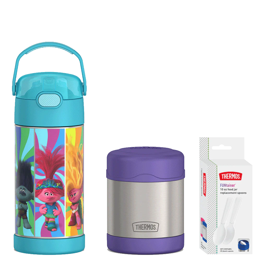 12oz Trolls FUNtainer® Water Bottle & 10oz Food Jar Bundle