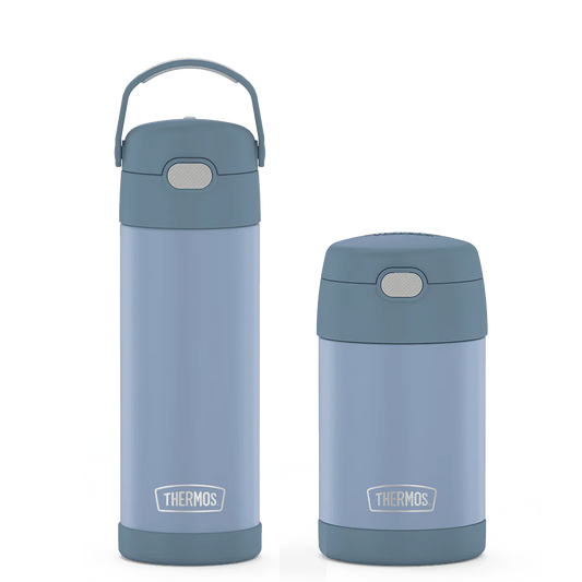 16oz FUNtainer® Water Bottle & Food Jar Bundle - Denim