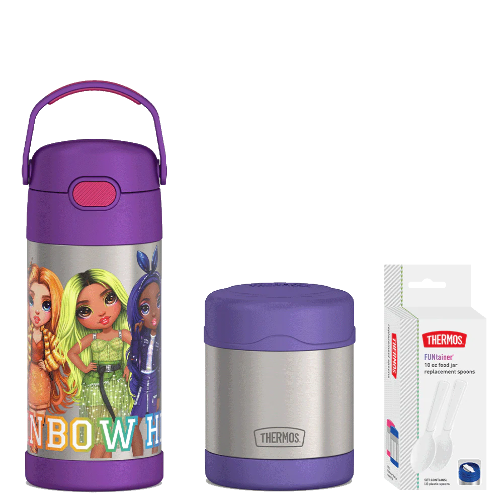 12oz Rainbow High FUNtainer® Water Bottle & 10oz Food Jar Bundle