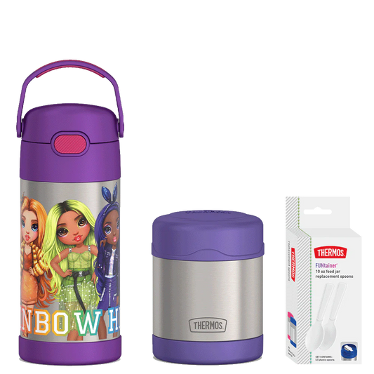 12oz Rainbow High FUNtainer® Water Bottle & 10oz Food Jar Bundle