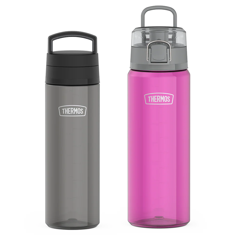 26oz Screw Top Lid & 32oz Spout Lid Tritan™ Water Bottle Bundle - Smoke & Aubergine