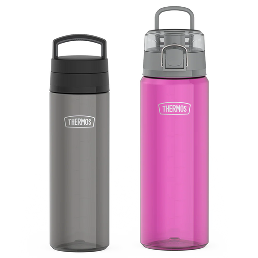 26oz Screw Top Lid & 32oz Spout Lid Tritan™ Water Bottle Bundle - Smoke & Aubergine