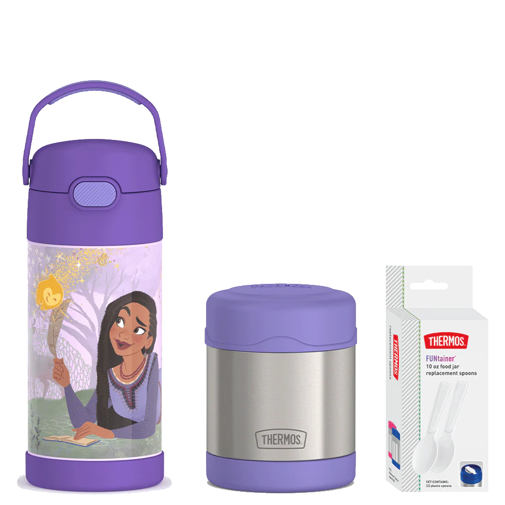12oz Disney's Wish FUNtainer® Water Bottle & 10oz Food Jar Bundle