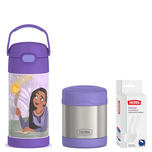 12oz Disney's Wish FUNtainer® Water Bottle & 10oz Food Jar Bundle